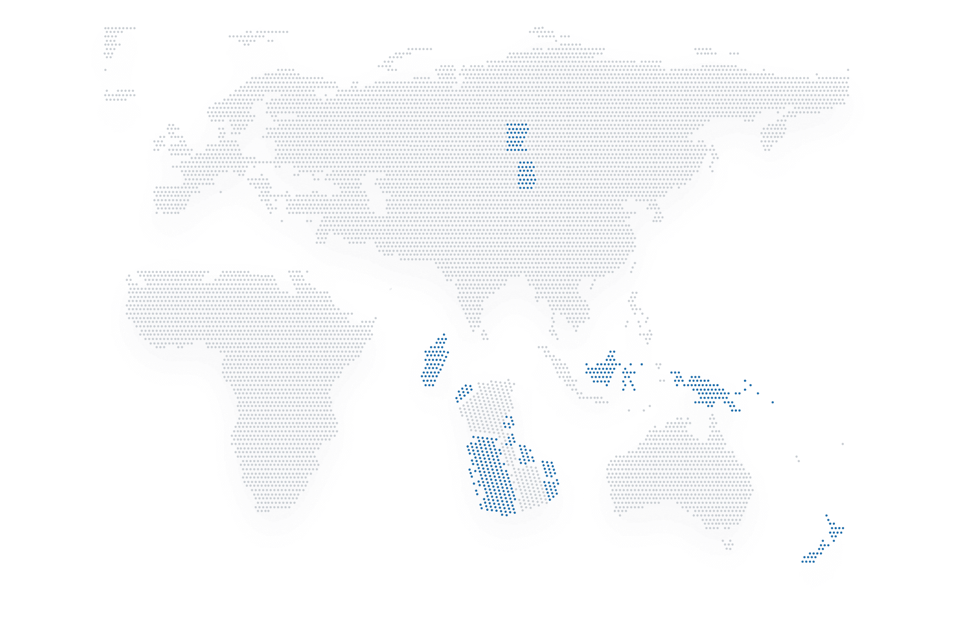 World map highlighting the regions where Teleport Manpower deploys workers